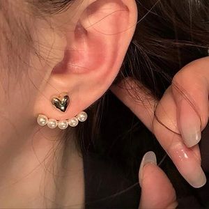 3 for $35🌟Gold heart pearls ear jacket earrings 🌟🌟